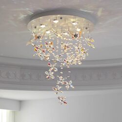 French-Style Butterfly Crystal Chandelier, High-End and Elegant, Master Bedroom Lamp, 2025 Study Lamp, Children's Room Art Ceiling Lamp
