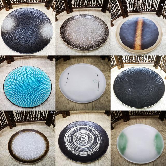 Special Price Day Style Sushi Sashimi Body Decorated with Pendulum Pieces Round Disc disc Disc Sashimi Disc ceramic