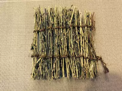 Retro bamboo sushi plate bamboo fence bamboo silk woven bamboo fence ornaments Japanese and Korean fence swing plate SAB decorations