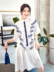 Ruffled Pháp ăn mặc platycodon ăn mặc retro rất cổ tích Yamamoto Pháp trên đầu gối lỏng lẻo quần áo phụ nữ - Váy eo cao váy dúm eo	 Váy eo cao