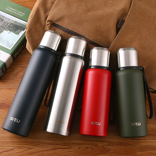 Вместительный и большой стакан, портативная чайная чашка подходит для мужчин и женщин из нержавеющей стали, нержавеющая сталь AISI 304, 1000 мл