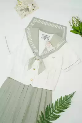 (Spot) Yueye HOUSE JK uniform original homemade * green smoke * summer clothing Matcha green skirt