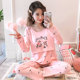 Confinement clothing pure cotton postpartum maternity summer breastfeeding pregnant women's pajamas spring and autumn winter discharge pregnancy period March 5