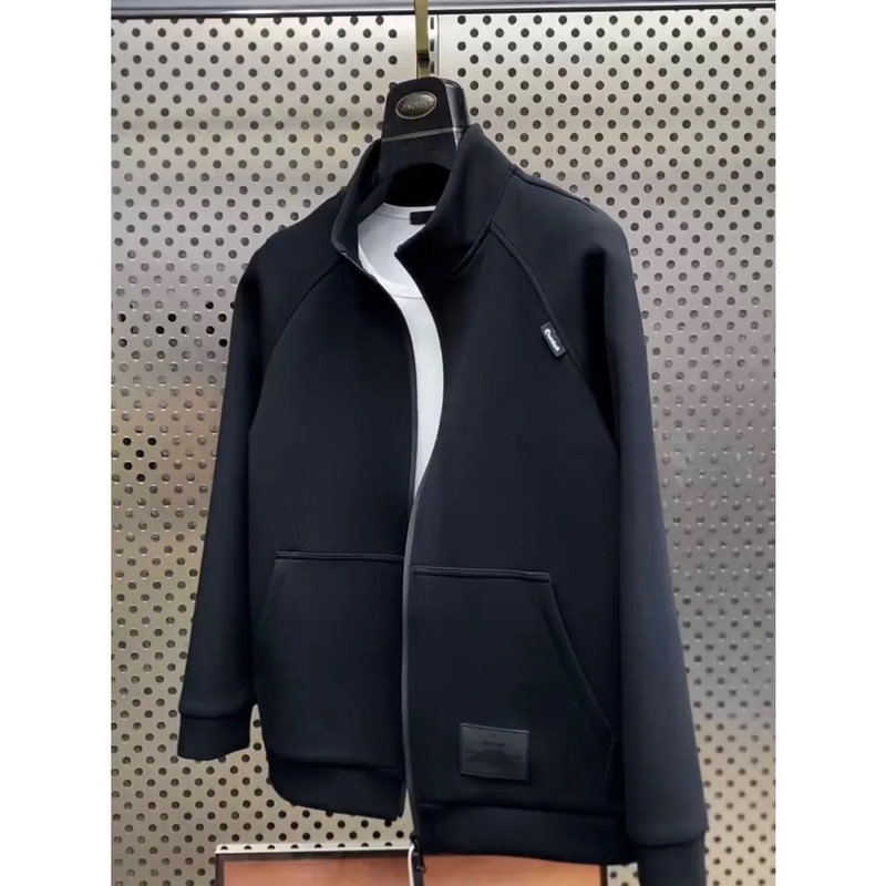 Spring Men's Stand-Collar Casual Jacket 2026 New Fashion Trendy Versatile Stylish Youth Solid Color Simple Coat