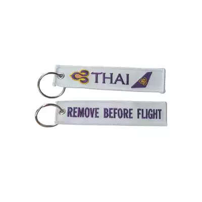 THAI Airways THAI embroidery keychain remove before flight Thailand keychain mobile phone lanyard