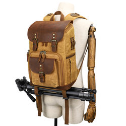 ຜ້າຝ້າຍເຈັດສີນັກສຶກສາ leisure backpack ຖົງຖ່າຍຮູບກັນນ້ໍາ canvas SLR ທຸລະກິດ retro ສີກົງກັນຂ້າມ backpack ກ້ອງຖ່າຍຮູບ