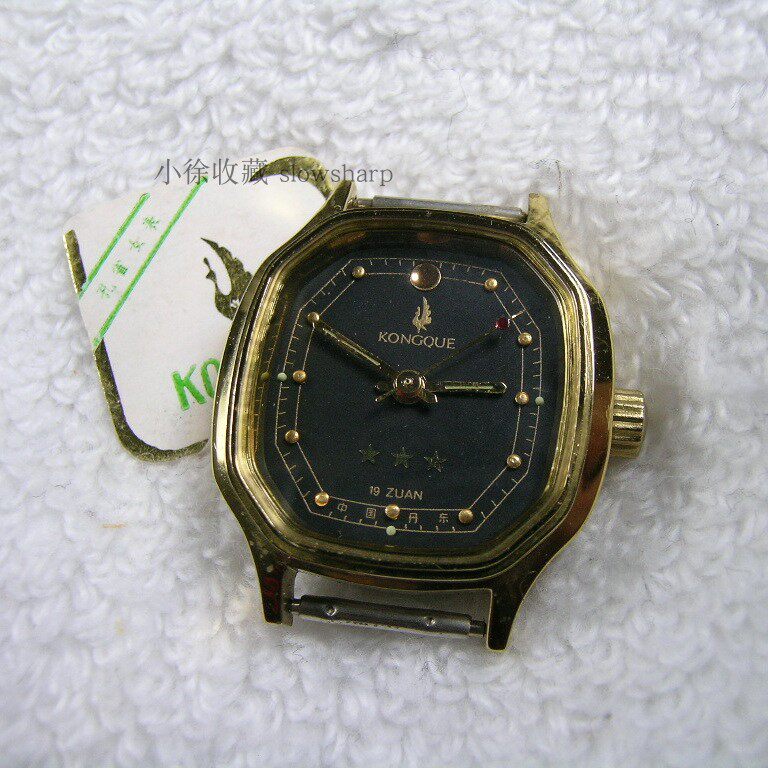 90s Jedi Out of stock New Peacock 19 Diamond Manual Mechanical Black Gold Ladies Watches Antique Watches