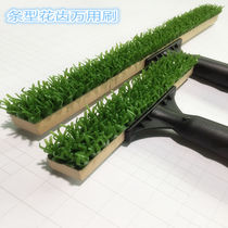 Longer handle strip flower tooth universal brush art paint tool Daquan diatom mud construction coating modeling turf brush