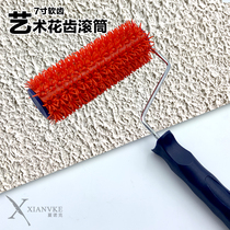Floral tooth turf roller brush diatom mud texture art lacquer texture paint modeling universal pull hair brushing tool