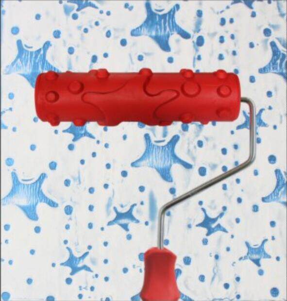 Small stars 7 inch wallpaper lacquered printing roller brushed wall theorizer silicon algae mud embossing roller liquid wall tool