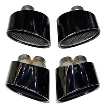 Suitable for Audi A3A4A5A6A7 exhaust pipe retrofit RS3RS4RS5RS6RS7 large aperture titanium black tail larynx