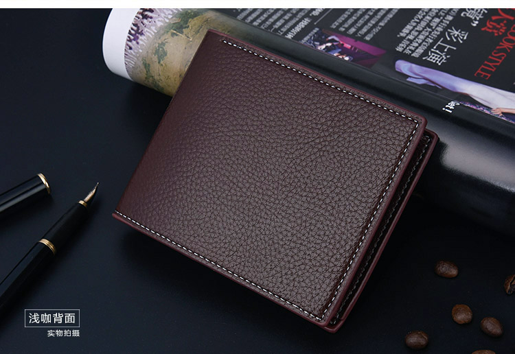 Ví nam ngắn da da thanh niên kinh doanh qua ổ đĩa thẻ lái xe đa- thẻ mềm da clip sinh viên Hàn Quốc ví đựng card