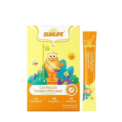 sunlife钙镁锌赖氨酸海藻钙30条