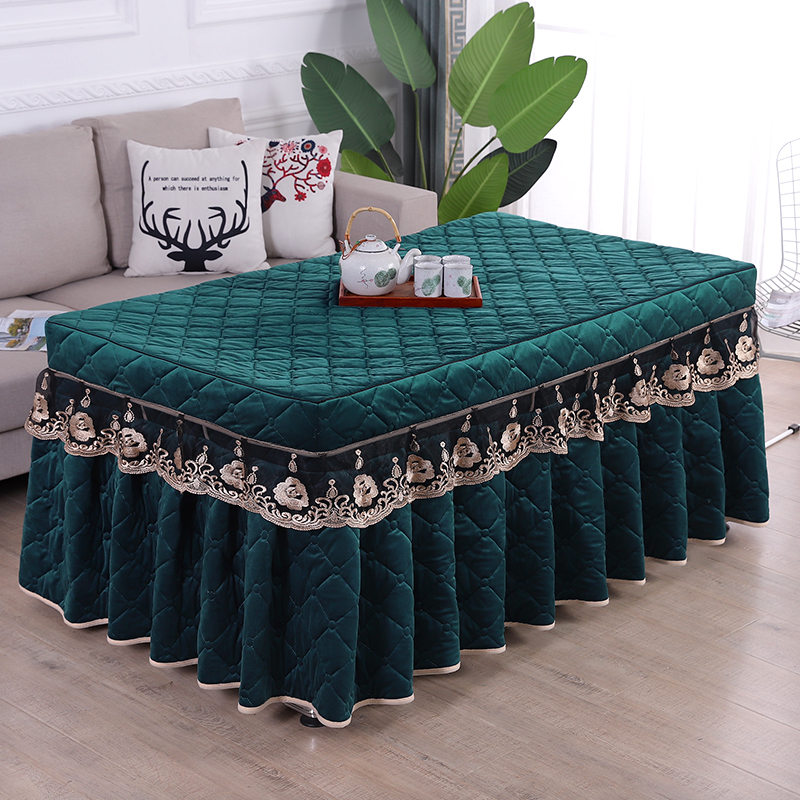 Baking fire cover electric stove hood sleeve thickened and velvety double face suede rectangular electric tea table cover sleeve electric heating stove hood cover baking fire