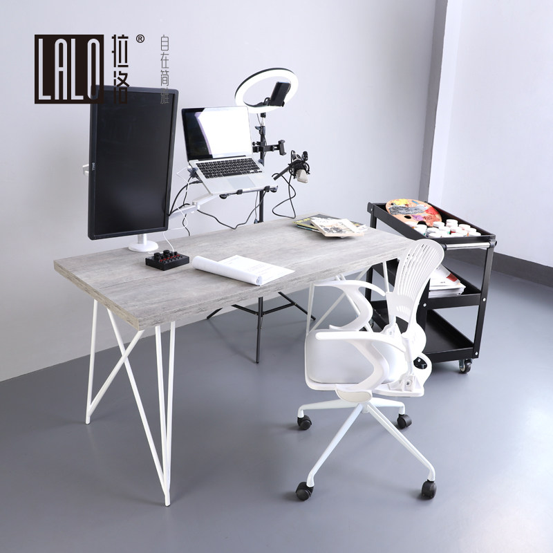Lalo Live Desk Recording Studio Work Table Tennis Red Ribbon Cargo Display Bench Cocked Cantilevered Designer Table