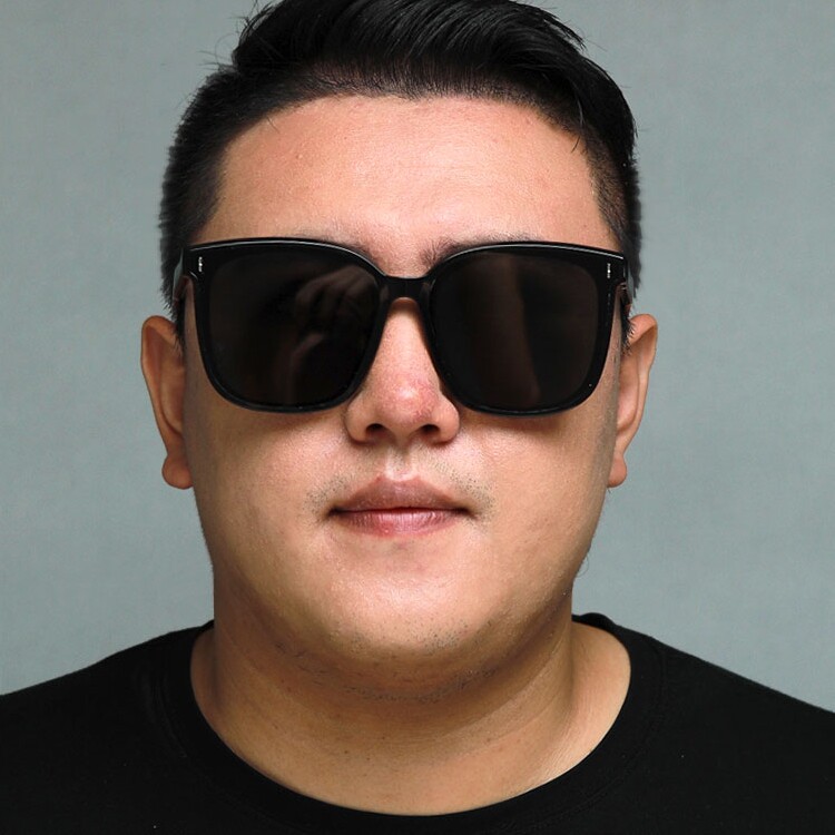 gm large face with slim sun glasses male sunglasses net red oversized box 2020 new wave male square special female glasses