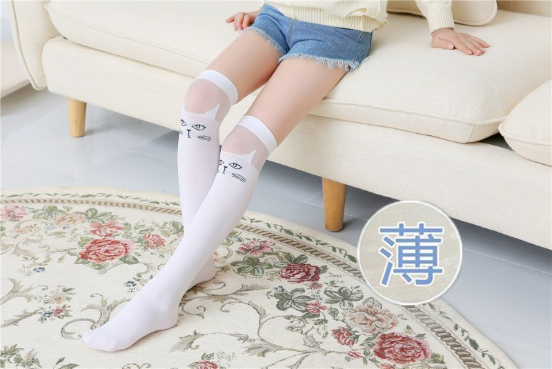 Vớ em bé cotton mùa hè phần mỏng 3-5-6 tuổi 7-9 trẻ em trai trong vớ ống cô gái trên đầu gối vớ trẻ em