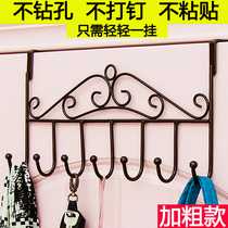 Clothes bag door rear adhesive hook wrought iron room bedroom bedroom nail free no trace door hook toilet hanger