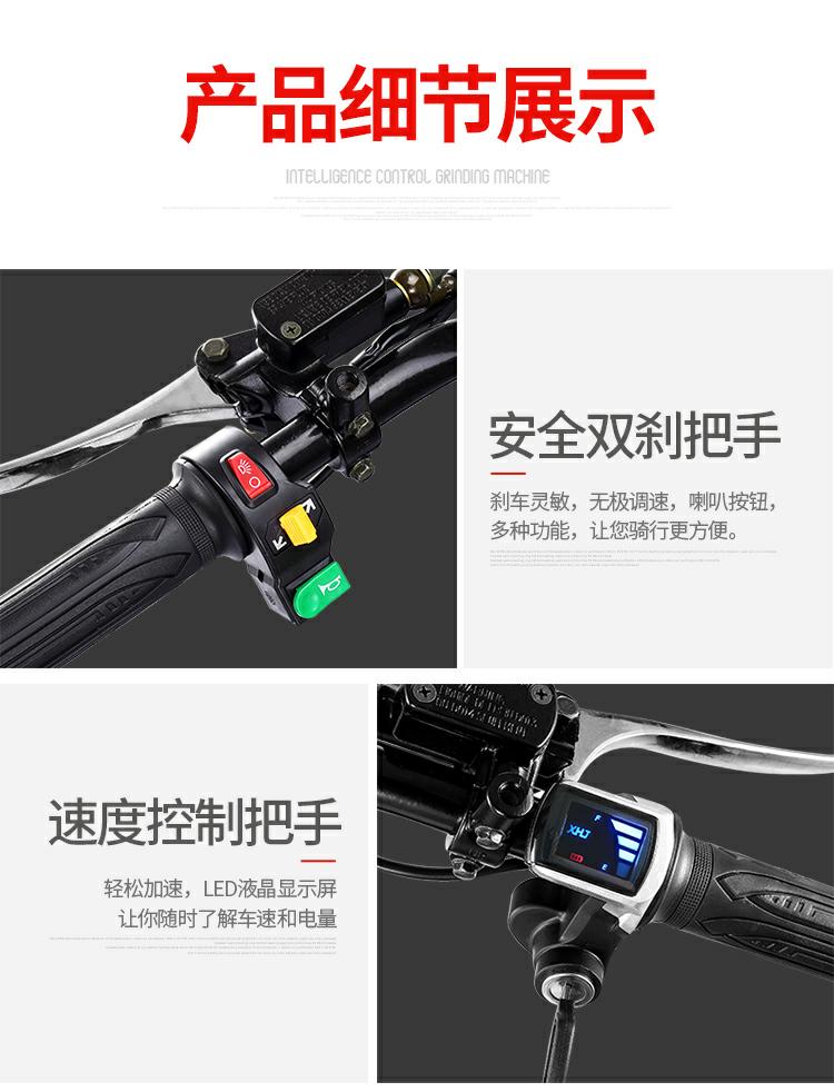 Harley mới có thể tháo rời pin xe điện lốp rộng lốp lớn bánh xe người lớn pin xe điện trượt pin lithium - Xe đạp điện mua xe đạp điện