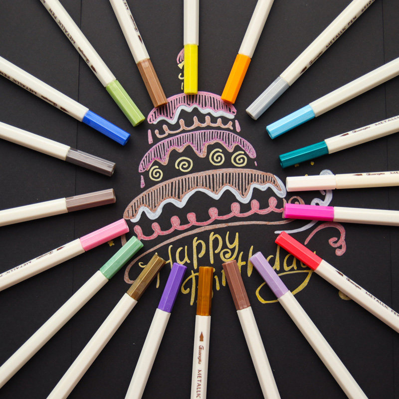 DIY album black card album special pen handmade accessories tool material 1 set of 10 color 20 color metal pens