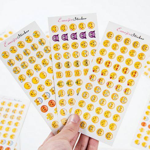 DIY album album hand account book accessories handmade materials EMOJI expression decoration sticker set 12 pieces into