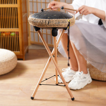 Ethereal drum solid wood rack Hand dish portable drum rack Folding drum rack Tambourine rack Solid wood beech professional performance bracket