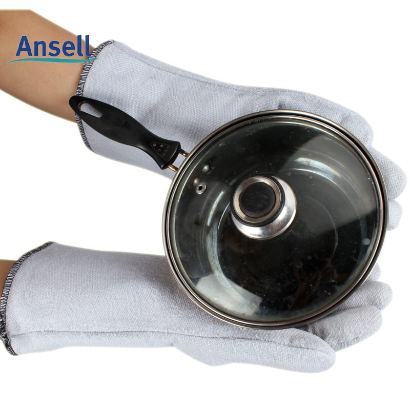 Ansell 42-474 high temperature resistant gloves industrial wear-resistant heat insulation 250 degrees fireproof and anti-scald oven microwave oven