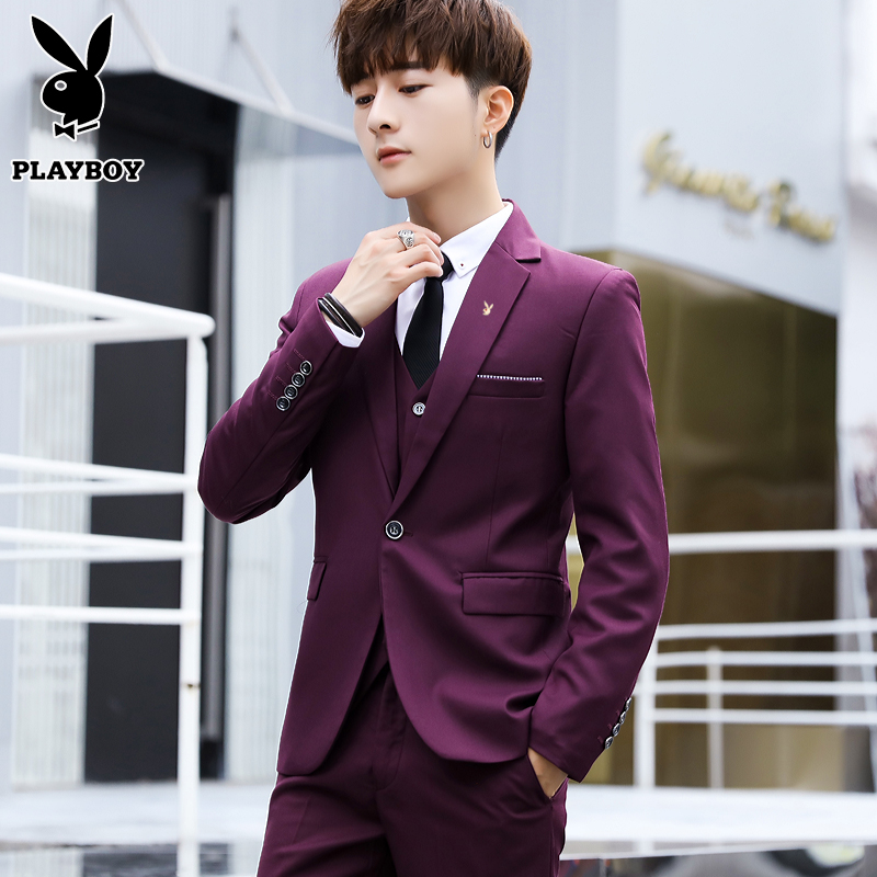 Playboy phù hợp với phù hợp với những người đàn ông đang mặc ba mảnh chú rể cưới chuyên nghiệp người đàn ông phù hợp với trang phục thường ngày