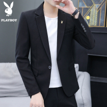 Playboy autumn mens single suit casual Korean version of the trend jacket British style slim handsome small suit man
