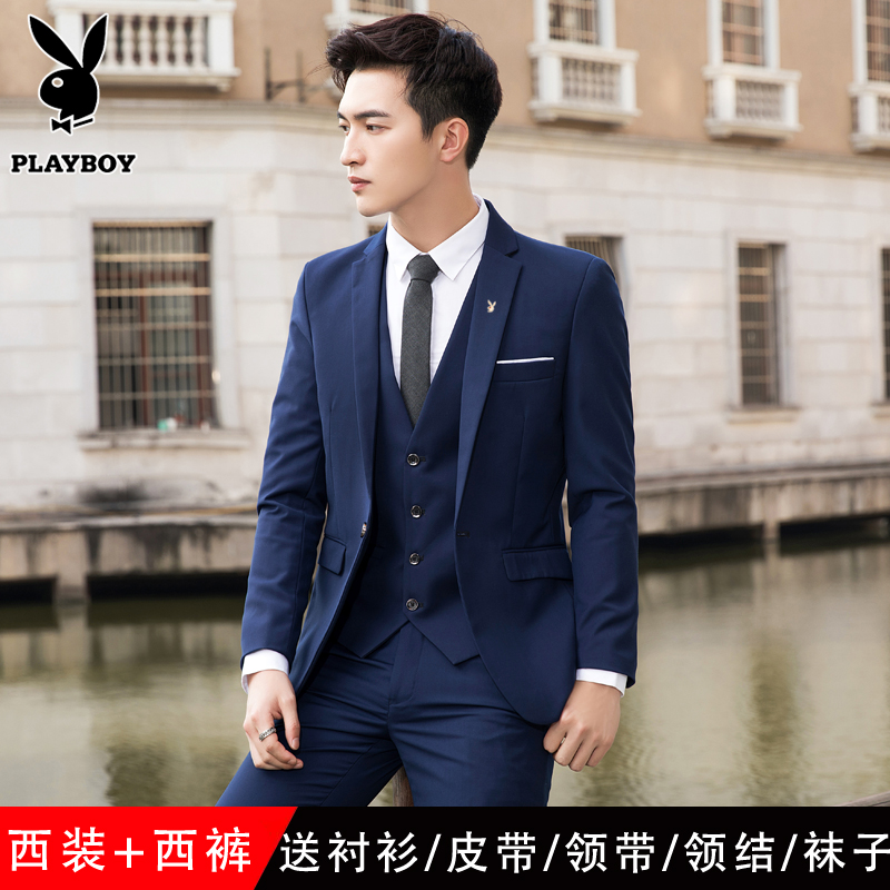 Playboy phù hợp với nam giới áo khoác Hàn Quốc phiên bản của cơ thể chú rể kinh doanh kết hôn giản dị váy nhỏ phù hợp với nam giới