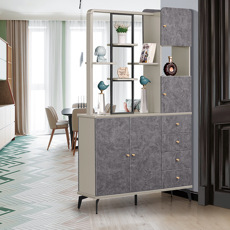 Shoe cabinet entry door porch partition cabinet entry room hall cabinet modern minimalist double-sided living room screen decoration cabinet rack