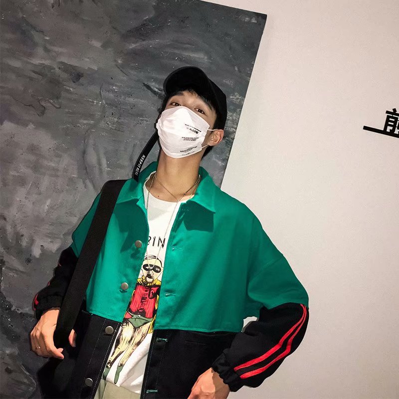 Ins siêu áo khoác bé trai gió chic chic phiên bản Hàn Quốc của xu hướng áo khoác thể thao hip hop lỏng lẻo mùa xuân và mùa thu áo khoác bóng chày bomber