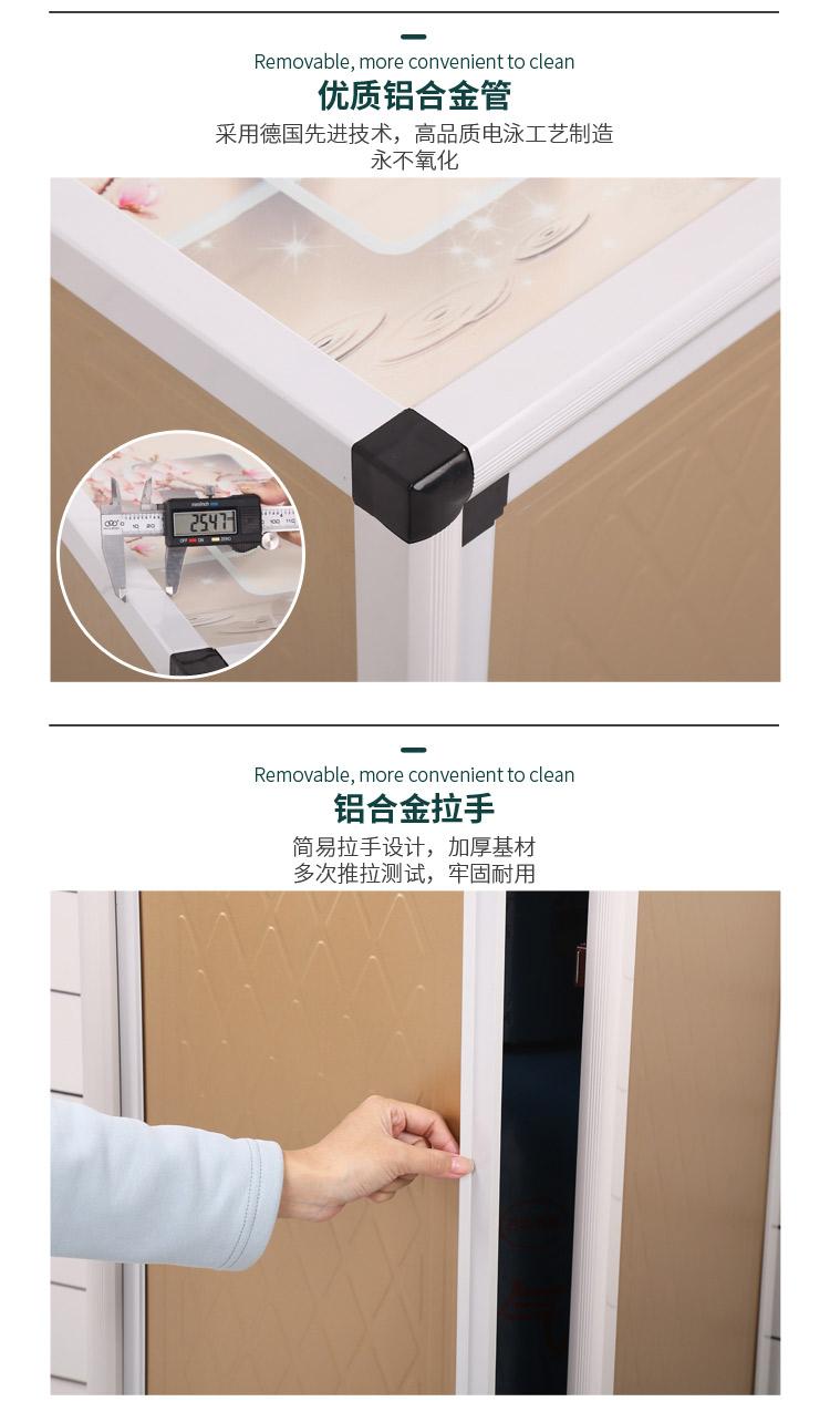 Tủ bếp gas gas gas tủ xi lanh đơn giản lắp ráp kinh tế tủ bếp xô tủ khóa tủ trà - Buồng tủ nhựa treo quần áo