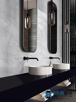 Light extravagant simple kitchen tile gray medium board marble wall tile kitchen bathroom bright glazed tile