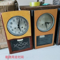 Folk old objects second-hand collection rural clocks old-fashioned wall clocks 1980s mechanical winding table clock decorative ornaments