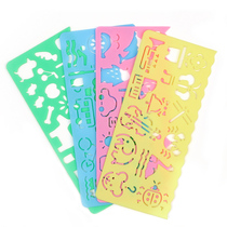 Soft ruler childrens primary school stationery cute girl heart hollow drawing template artifact for drawing and painting