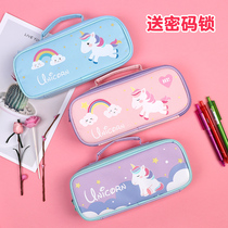 Pen bag ins Japanese creative cute girl heart Unicorn portable large capacity stationery box male and female primary and secondary school students