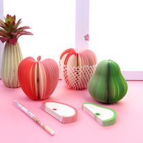 Note paper non-sticky ins creative cute fruit pear shape DIY memo note Note Book for Students