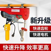 Fast micro electric hoist Home Indoor 220v Furnishing Wireless Remote Control Small Hoist Crane Hoist Lift