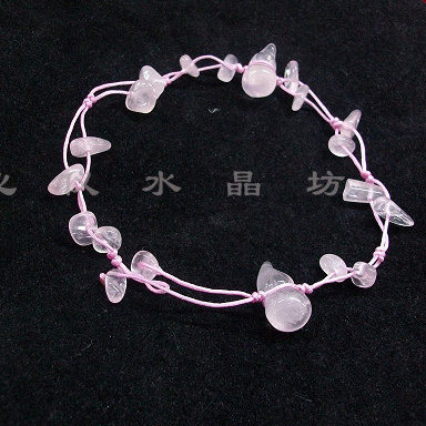 Natural Crystal Pomegranate Stone Olive Stone Pink Gourd Crushed Stone Foot Chain-Taobao
