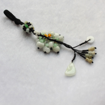 Natural Jade jade hair wealth pig Ruyi buobao car key chain mobile phone chain bag pendant