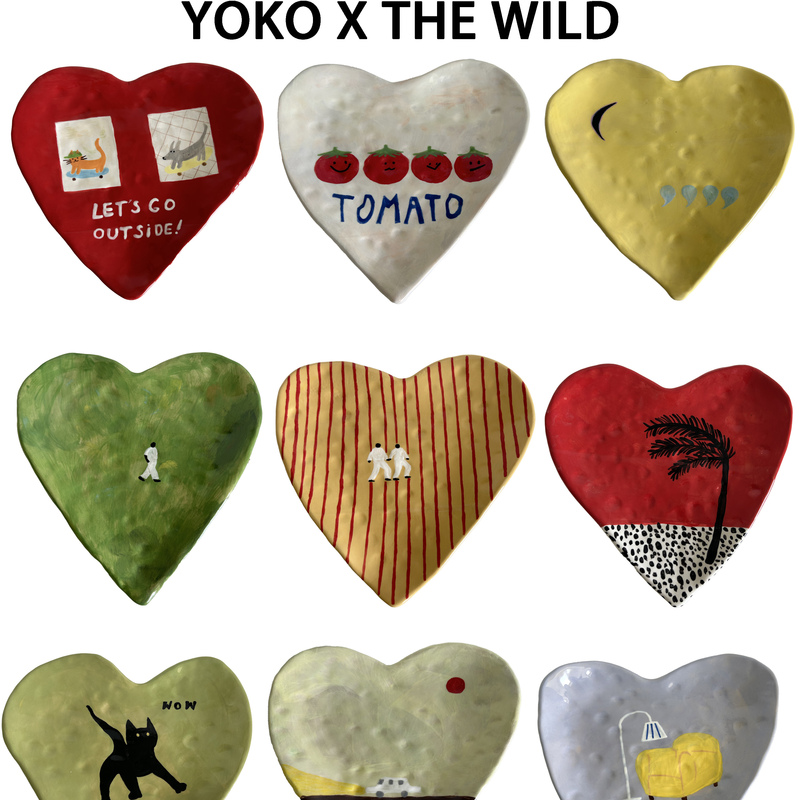 Yokoxthe Wild “Love” Series Pure Hand-Made Ceramic Plate Creative Gift Tableware Dinner Plate Jewelry Plate