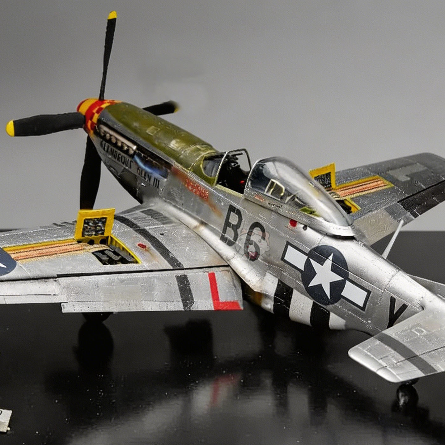 奇多模型 边境预涂装拼装飞机BF-015 P-51D野马战斗机全内构 1/35
