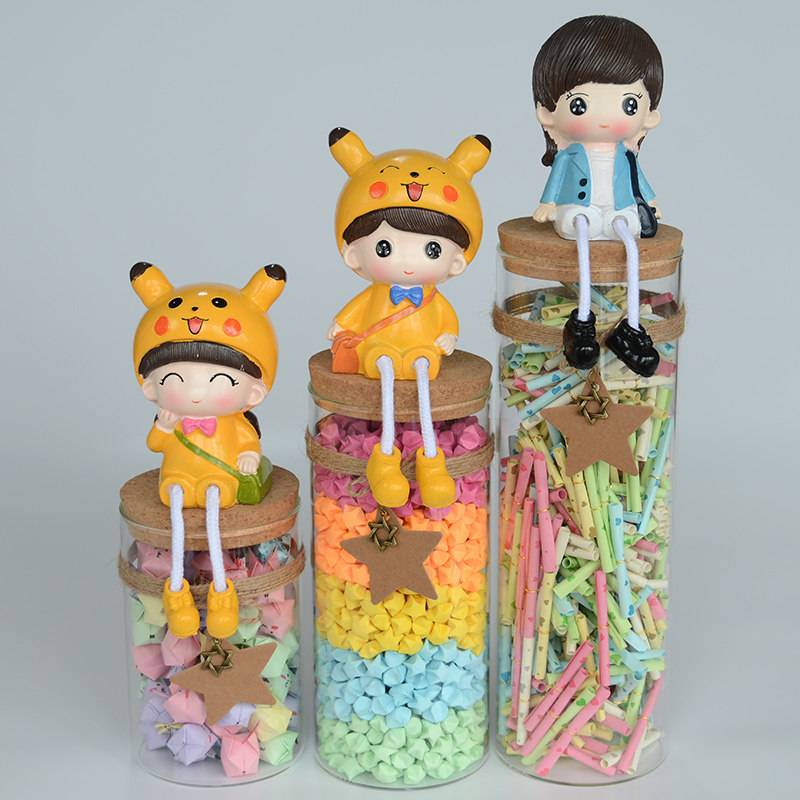 Large Number Glass Bottle Stars Wishing Bottle Stopper Marine Bottle 520999 Love Book Capsule Stars Tube Christmas Gifts