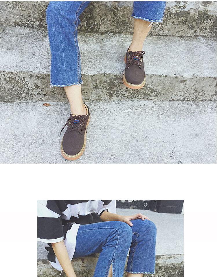 Giày lớn nữ Anh dụng cụ giày thấp để giúp giày thể thao giản dị Giày nữ retro Giày Martin giản dị nhỏ màu vàng dior giày