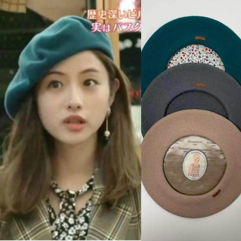 Base paragraph 40 Color Spanish ELOSEGUI Ishihara Beauty Beret Dome Wool Painter Cap Elegant Retro
