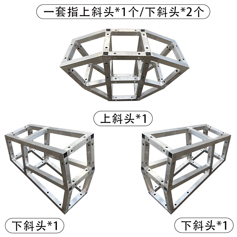 Aluminum Alloy 20 Square Tube Truss Canopy Without Crossbeams, Angled Connector for Wedding Events, Herringbone Canopy Connector