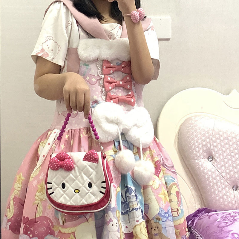 New Versatile Kitty Cat Bag, Handbag and Crossbody Bag, Cute Cartoon Style for Girls, Students, and Children, Ins Style