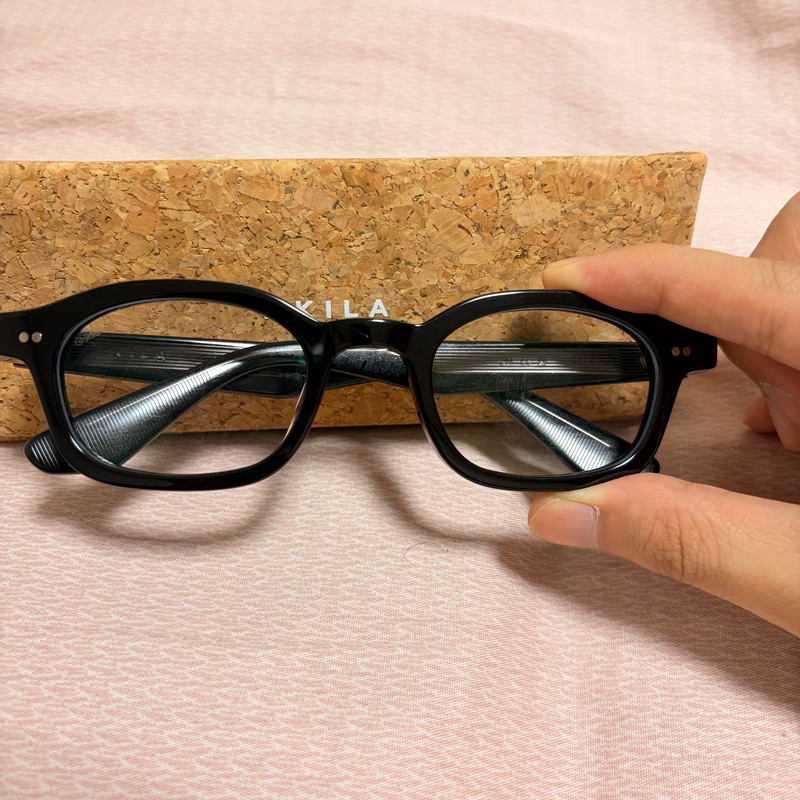 Asahi Hamada Asahi Same Style Black Frame Acetate Eyeglass Frames for Men and Women, Myopia Protection, Blue Light Blocking, Decorative Akila Ceres