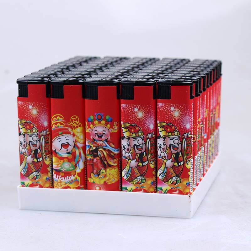 Giống (bật lửa) 50 gậy một hộp bật lửa nhựa đỏ dùng một lần mới - Bật lửa bật lửa zippo